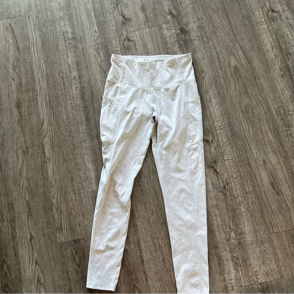 White Marbled Leggings